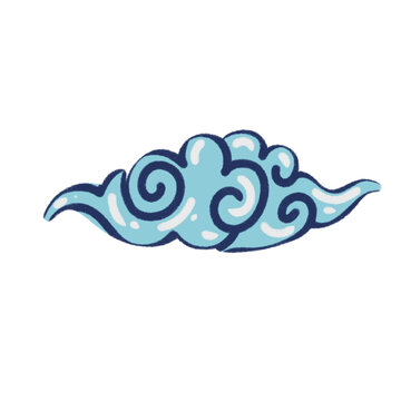 Cloud waves vector illustration