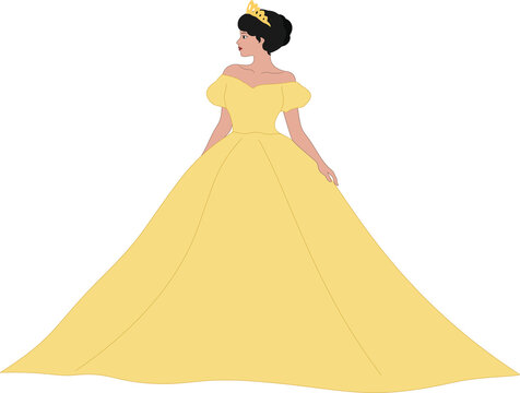 bride in yellow wedding dress