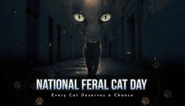 A cat walking down a dark alley with glowing eyes