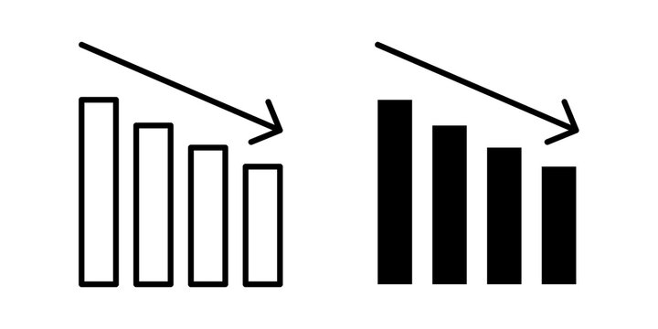 Chat arrow down icon flat outline in black