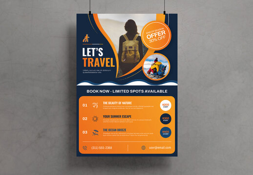 Let's Travel Poster Template