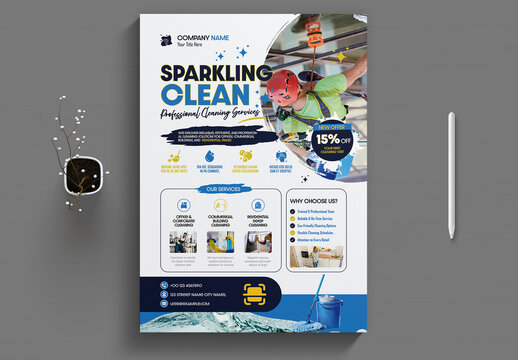 Cleaning Service Flyer Design Template