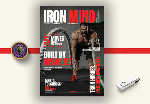 Iron Mind Magazine Cover Template