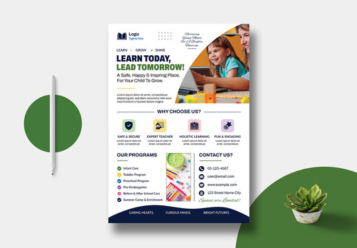 Child Learning Flyer Template Layout