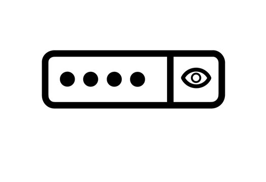 Password input field icon with dots and an eye button