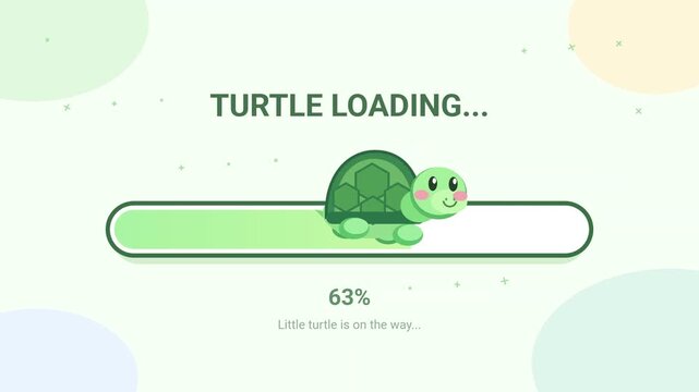 Cute Turtle Loading Bar Concept