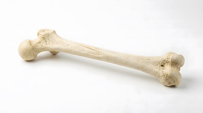 Human anatomy femur bone showing head shaft and condyles for medical