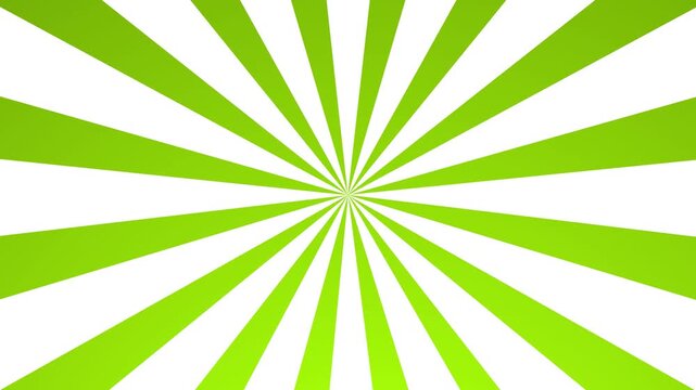 Retro green sunburst animation featuring a swirling central vortex, rotating lime rays, bold cartoon graphics, and dynamic radial patterns for a seamless abstract motion backdrop.