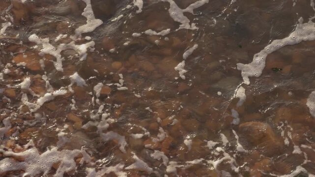 Ocean Waves Crashing on Coastal Rocks Slow Motion Seascape