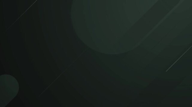 Abstract dark green geometric background featuring glowing rounded diagonal shapes and subtle lines creating seamless futuristic motion patterns for modern digital technology presentations and corpora