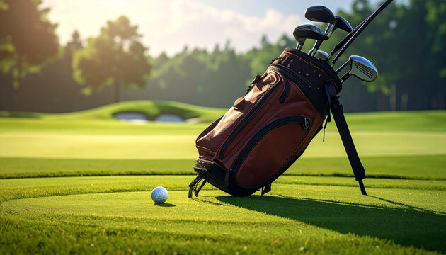golf club and ball