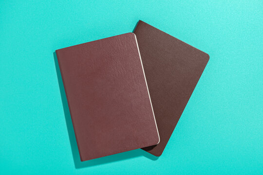 international passport on blue background