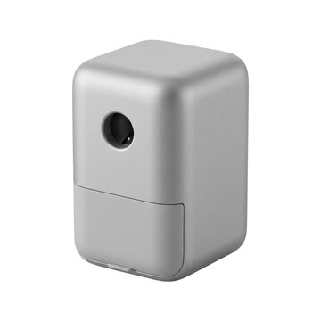 Solid metal pencil sharpener with a removable shavings tray