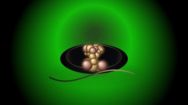 Gilded Slate Still Life - New Year Luxury Loop Chroma Key Green Scr...