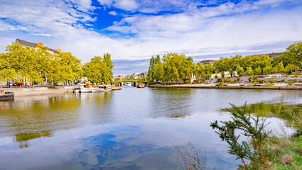 Nantes city on Erdre and Loire River in west part of France close to atlantic ocean © Olivier