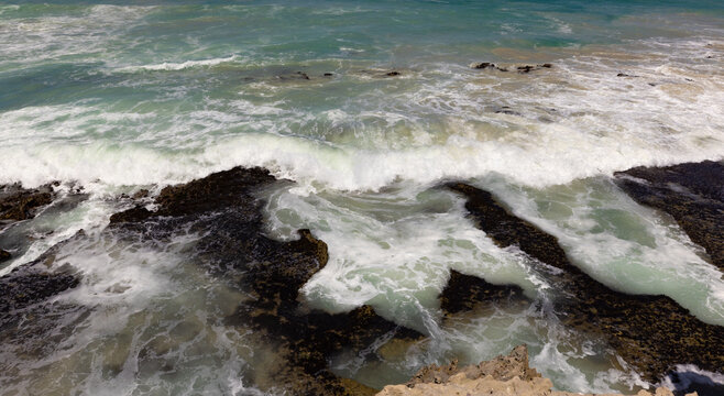 Spectacular rocky coastline of De Hoop Nature Reserve, Western Cape, South Africa