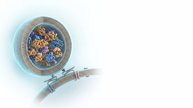 Secretory Vesicle with Membrane-Bound Cellular Cargo