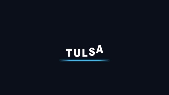 Tulsa text effect animation HD