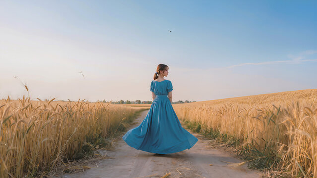 girl in a field