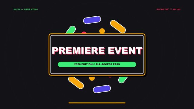Abstract Motion Graphic Event Intro with Dynamic Colorful Geometric Elements