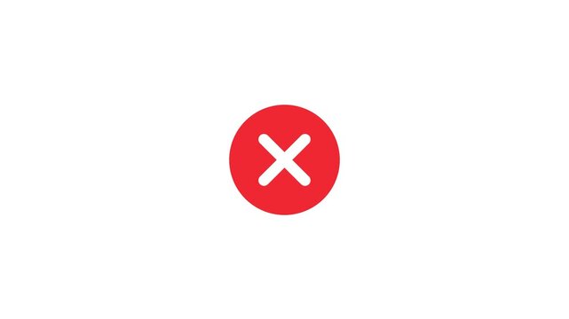 Red cross symbol animation on white background