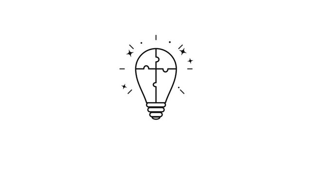 Puzzle Light Bulb Animation