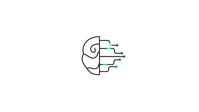 Digital Brain Circuit Animation