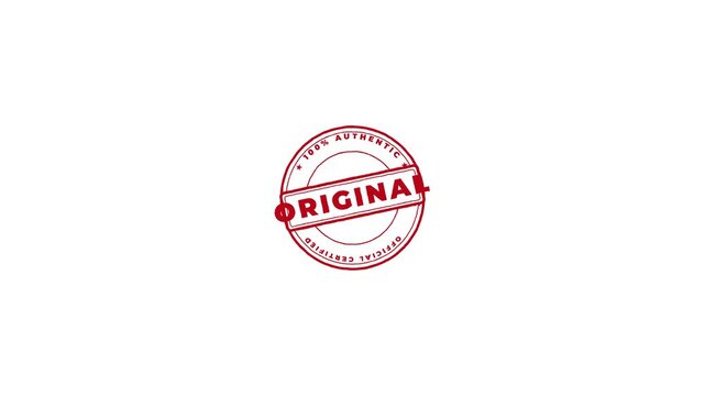 Red original stamp seal animation