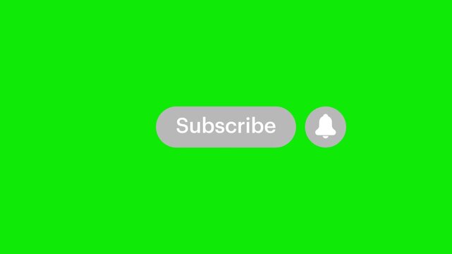 Gray Subscribe Button with Red Bell on Green