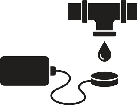 Water Leak Detector Sensor with Pipe and Alarm Unit