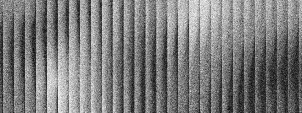 Glassmorphism colorful transparent ribbed glass, vertical stripes texture. Corrugated fluted pastel grey colored glass vector texture. 