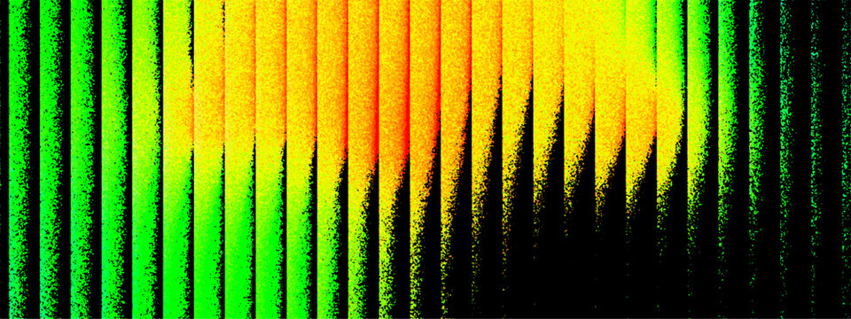 Abstract vibrant vertical neon stripes in red orange yellow green and black, glowing multicolour gradient lines with dark shadow effects, dynamic futuristic background for digital art and graphic desi