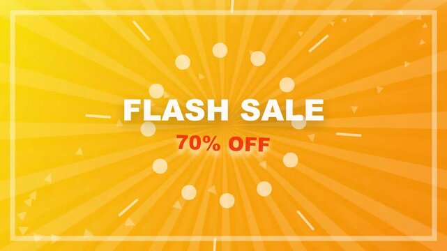 Dynamic Flash Sale 70% Discount Advertising Graphic