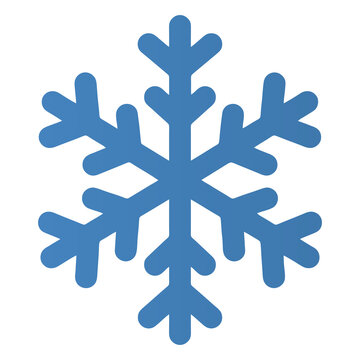 Snowflake winter cold weather icon flat isolated transparent background PNG