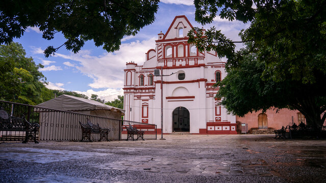 White church in chiapa de corzo