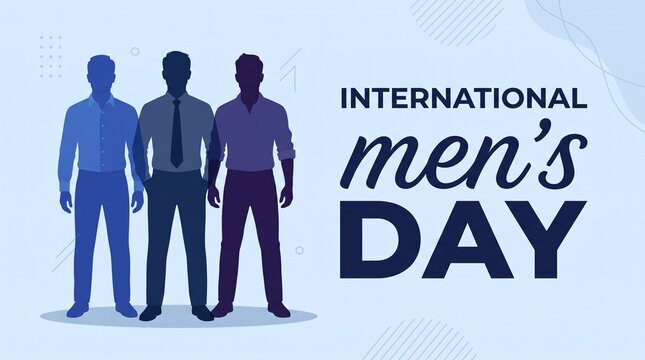 Three silhouettes celebrating international men's day