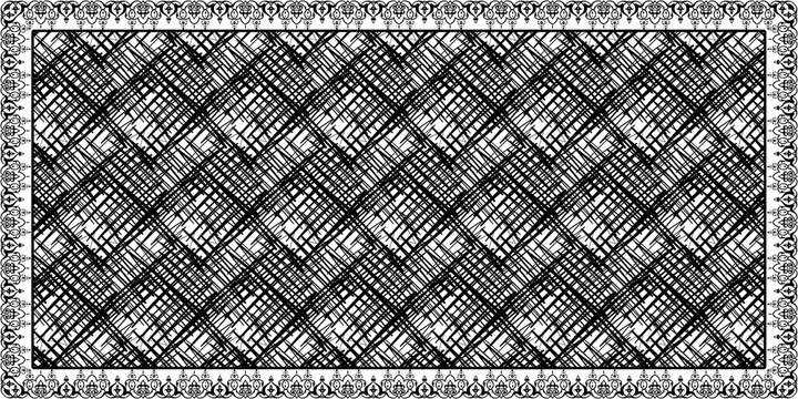 sacrf or rug and carpet design with border ornament