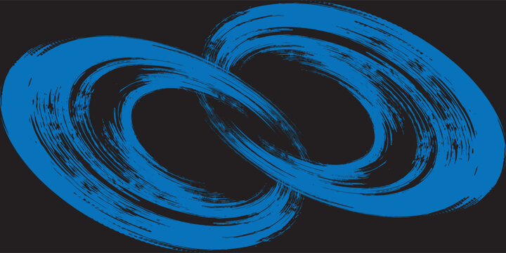 Blue Black Infinity Brush Stroke Loop Abstract Symbol Logo Background