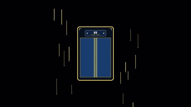 Gold membership premium card set with transparent background. 4k