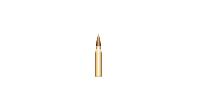 bullets on white background
