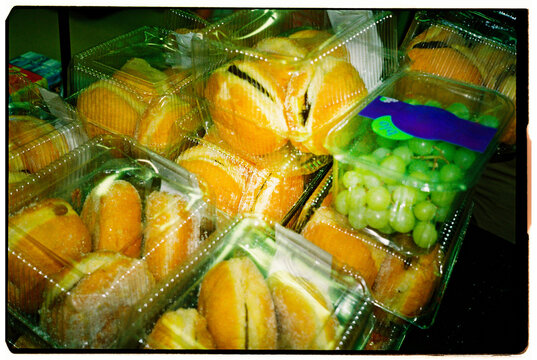 doughnut and fruit