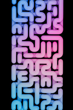 3D Pastel Maze Gradient