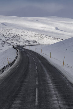Winter Road in Northern Iceland