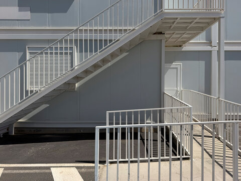 facade and staircase