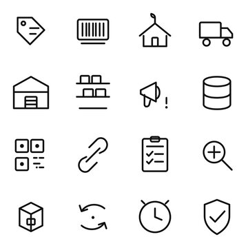 Food Traceability and Recall Management Workflow Line Icon Set