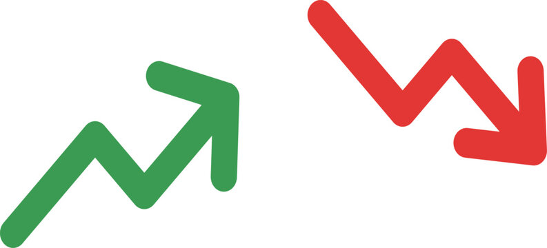 Up and down arrows with zigzag lines