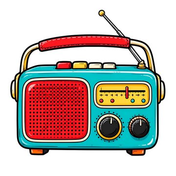 retro radio vector illustration