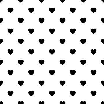 Heart seamless pattern. Repeated small hearts patern for design prints. Elegant little hearts. Cute symbol love for girl or woman. Repeating printed. Abstract repeat printing. Vector illustration