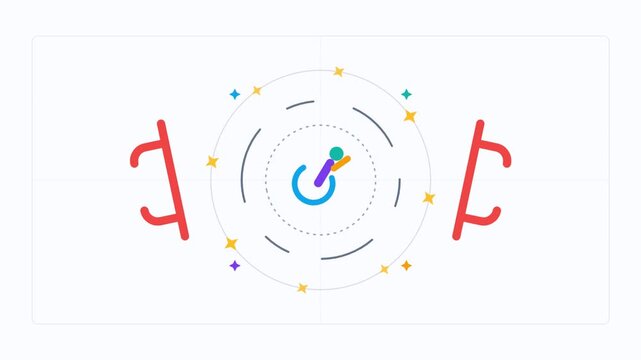 Abstract Wheelchair User Icon Rotating In A Minimalist Modern Graphic