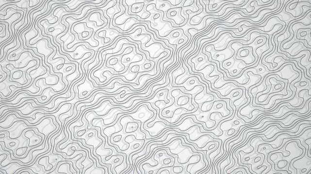 Topographic map lines animated seamless loop motion background